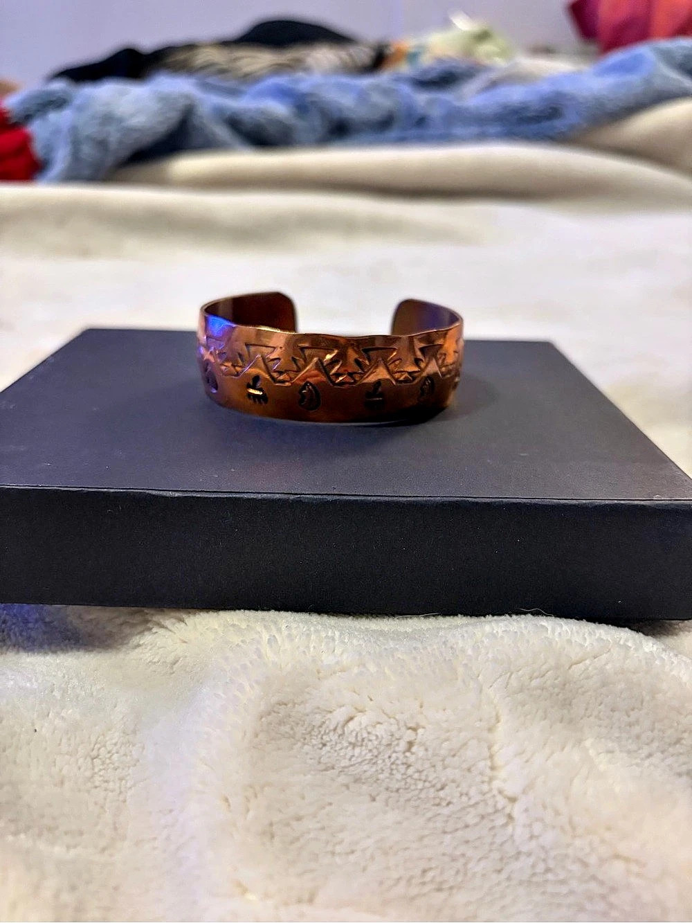 Engraved Copper Cuff - Picture 2 of 3